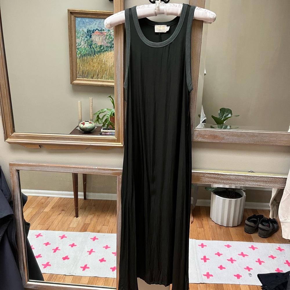 Nation LTD Racer Back Silk Midi Dress